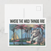 Wo die wilden Dinge sind | Buchabdeckung Postkarte (Vorne/Hinten)