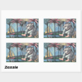 Wo die wilden Dinge sind | Buchabdeckung Rechteckiger Aufkleber (Blatt)