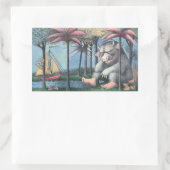 Wo die wilden Dinge sind | Buchabdeckung Rechteckiger Aufkleber (Tasche)