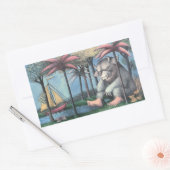 Wo die wilden Dinge sind | Buchabdeckung Rechteckiger Aufkleber (Umschlag)