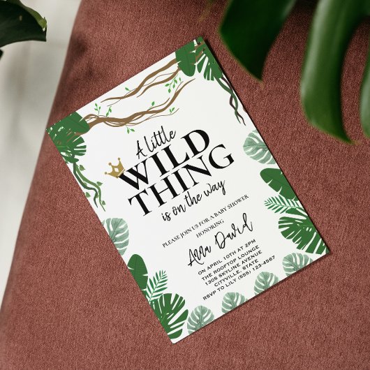 Wo die wilden Dinge sind einzigartige Babydusche Einladung