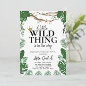 Wo die wilden Dinge sind einzigartige Babydusche Einladung (Stehend Vorderseite)