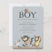 Wo die wilden Dinge sind | Es ist eine Baby-Dusche Einladung (Vorderseite)