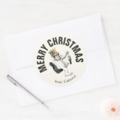 Wo die wilden Dinge sind | Frohe Weihnachten Runder Aufkleber (Umschlag)