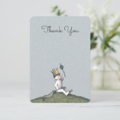 Wo die wilden Dinge sind Geburtstag danke Einladung (Stehend Vorderseite)