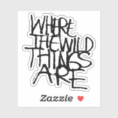 Wo die wilden Dinge sind | Handschriftlich Aufkleber (Blatt)