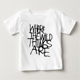Wo die wilden Dinge sind   Handschriftlich Baby T-shirt