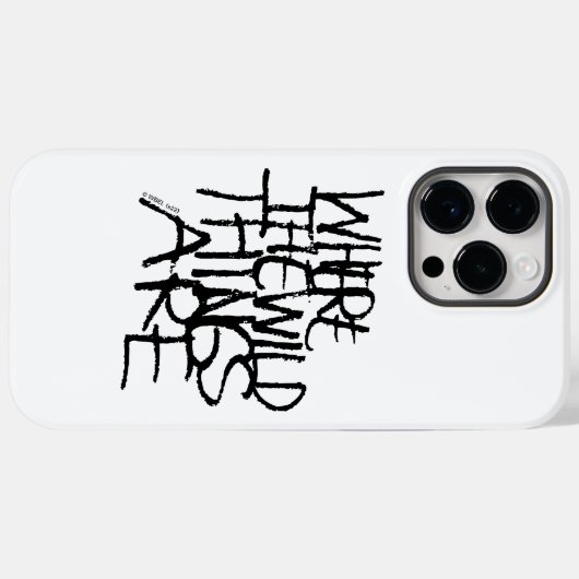 Wo die wilden Dinge sind | Handschriftlich Case-Mate iPhone Hülle (Rückseite (Horizontal))