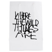 Wo die wilden Dinge sind | Handschriftlich Mittlere Geschenktüte (Rückseite)