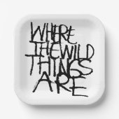 Wo die wilden Dinge sind | Handschriftlich Pappteller (Vorderseite)
