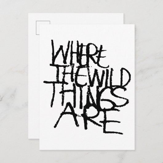 Wo die wilden Dinge sind | Handschriftlich Postkarte (Vorne/Hinten)