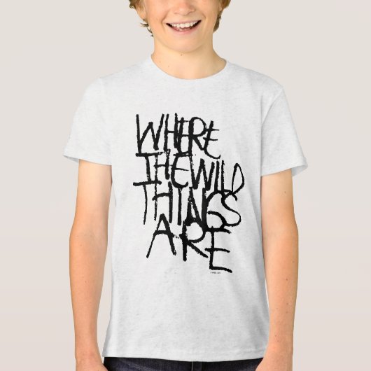 Wo die wilden Dinge sind | Handschriftlich Tri-Blend Shirt (Vorderseite)