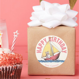 Wo die wilden Dinge sind | Happy Birthday Runder Aufkleber