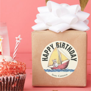 Wo die wilden Dinge sind Happy Birthday Runder Aufkleber