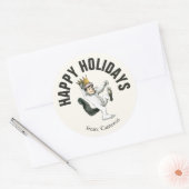 Wo die wilden Dinge sind | Happy Holidays Runder Aufkleber (Umschlag)