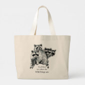 Wo die wilden Dinge sind inspirierende Raccoon Jumbo Stoffbeutel (Rückseite)