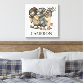 Wo die wilden Dinge sind | Kreaturen Leinwanddruck (Insitu (Schlafzimmer))