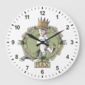 Wo die wilden Dinge sind | Max. Abzeichen Große Wanduhr (Vorderseite)