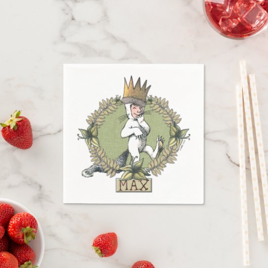 Wo die wilden Dinge sind | Max. Abzeichen Serviette (Beispiel)