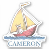 Wo die wilden Dinge sind | Max Sailing Aufkleber (Vorderseite)