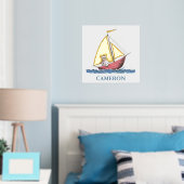 Wo die wilden Dinge sind | Max Sailing Foliendrucke (In Situ (Schlafzimmer))