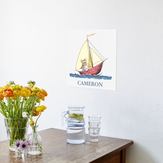 Wo die wilden Dinge sind | Max Sailing Foliendrucke (Ablage(Küche))