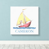 Wo die wilden Dinge sind | Max Sailing Leinwanddruck (Insitu (Holzboden))