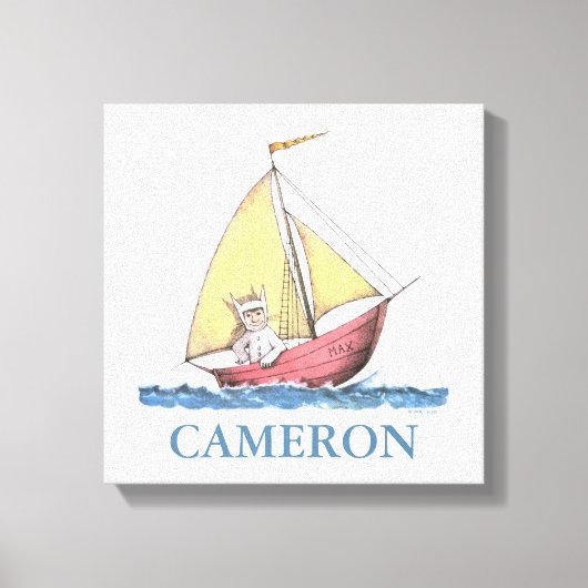 Wo die wilden Dinge sind | Max Sailing Leinwanddruck (Vorderseite)