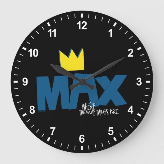 Wo die wilden Dinge sind | Max und Krone Große Wanduhr (Vorderseite)