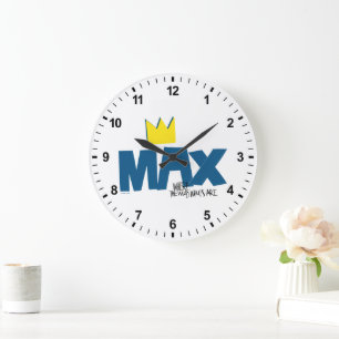Wo die wilden Dinge sind Max und Krone Große Wanduhr