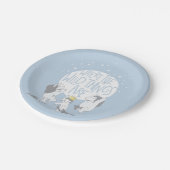 Wo die wilden Dinge sind | Mond und Stars Pappteller (Schrägansicht)