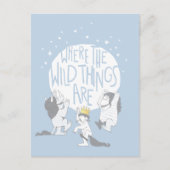 Wo die wilden Dinge sind | Mond und Stars Postkarte (Vorderseite)
