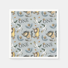 Wo die wilden Dinge sind Muster 1. Geburtstag Serviette