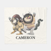 Wo die wilden Dinge sind | Name hinzufügen Fleecedecke (Vorderseite (Horizontal))