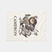 Wo die wilden Dinge sind | Name hinzufügen Fleecedecke (Vorderseite (Horizontal))