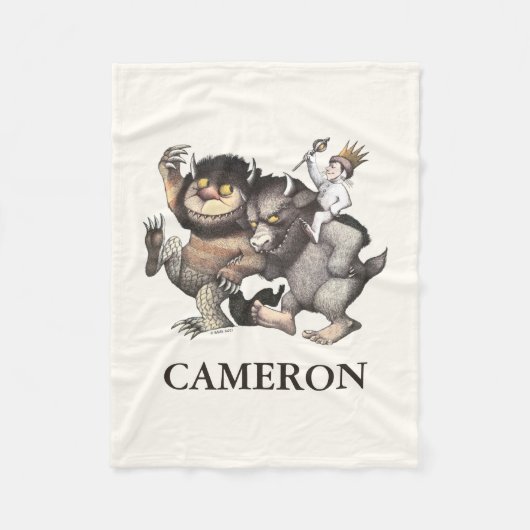 Wo die wilden Dinge sind | Name hinzufügen Fleecedecke (Vorderseite)