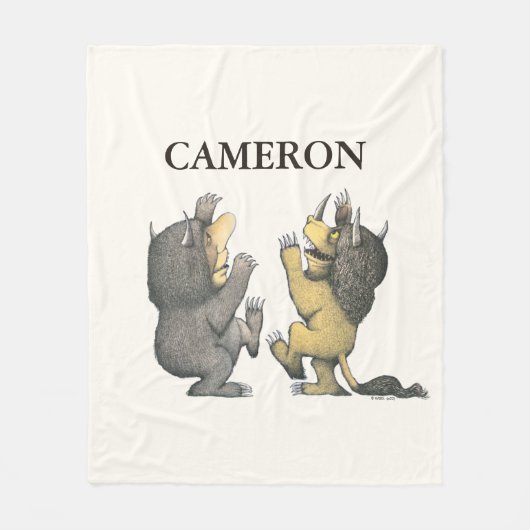 Wo die wilden Dinge sind | Name hinzufügen Fleecedecke (Vorderseite)