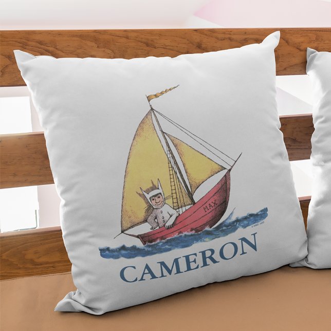 Wo die wilden Dinge sind | Name hinzufügen Kissen (Pillow on loft)