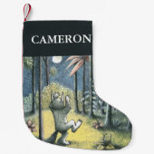 Wo die wilden Dinge sind | Name hinzufügen Kleiner Weihnachtsstrumpf (Vorderseite)