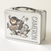 Wo die wilden Dinge sind | Name hinzufügen Metall Brotdose (Rückseite)