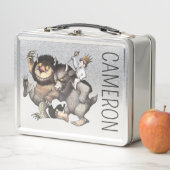 Wo die wilden Dinge sind | Name hinzufügen Metall Brotdose (Beispiel)