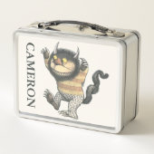 Wo die wilden Dinge sind | Name hinzufügen Metall Brotdose (Rückseite)