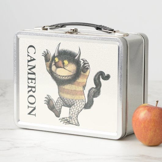 Wo die wilden Dinge sind | Name hinzufügen Metall Brotdose (Beispiel)