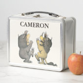 Wo die wilden Dinge sind | Name hinzufügen Metall Brotdose (Beispiel)