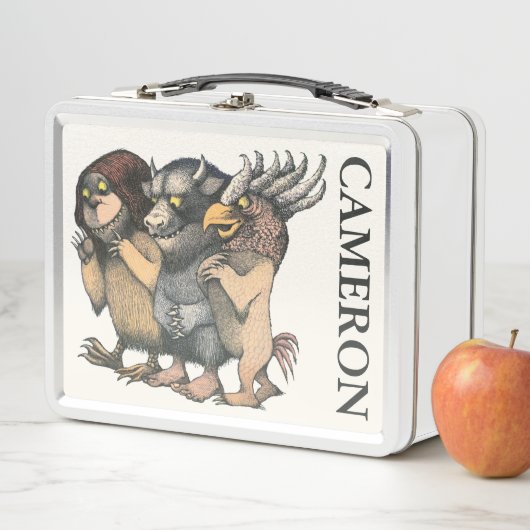 Wo die wilden Dinge sind | Name hinzufügen Metall Brotdose (Beispiel)