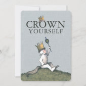 Wo die wilden Dinge sind | Selbstgekrönt Einladung (Vorderseite)