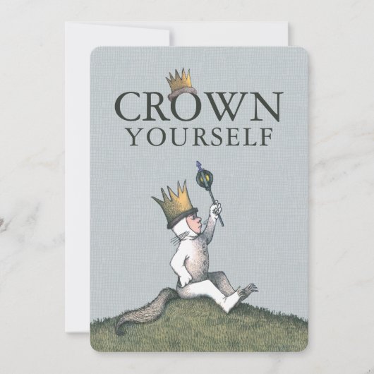 Wo die wilden Dinge sind | Selbstgekrönt Einladung (Vorderseite)