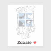 Wo die wilden Dinge sind | Square Graphic Aufkleber (Blatt)
