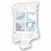 Wo die wilden Dinge sind | Square Graphic Aufkleber (Vorderseite)