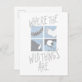 Wo die wilden Dinge sind | Square Graphic Postkarte (Vorne/Hinten)